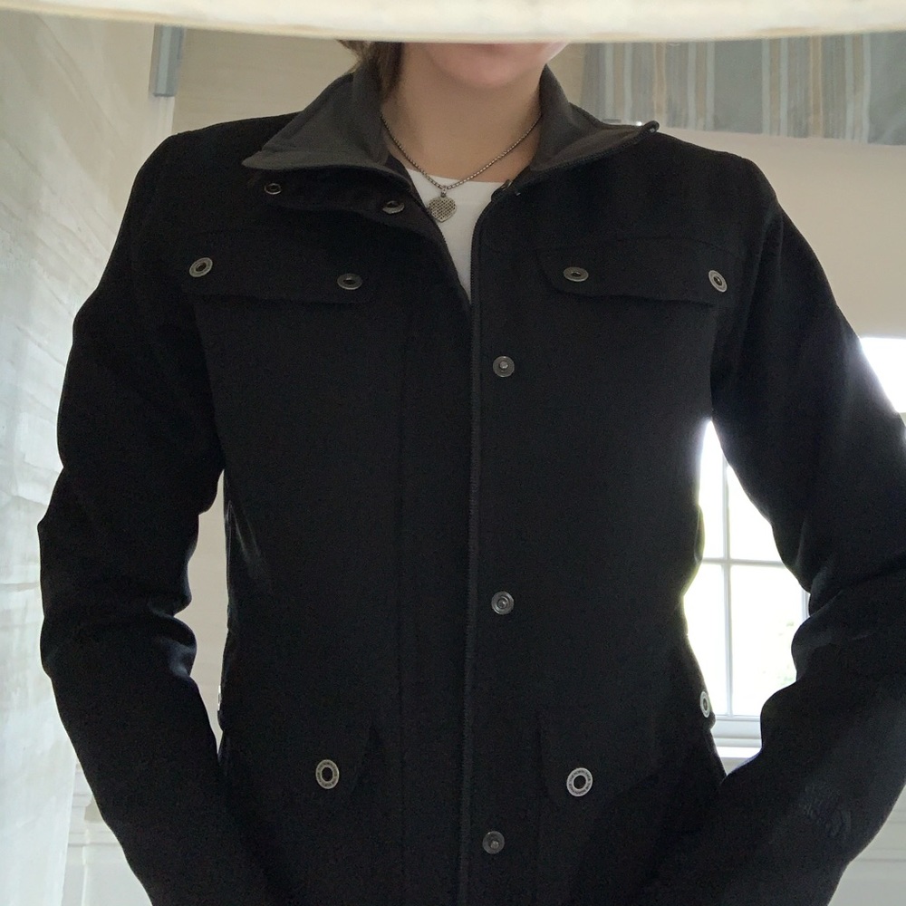 The North Face black utility style jacket